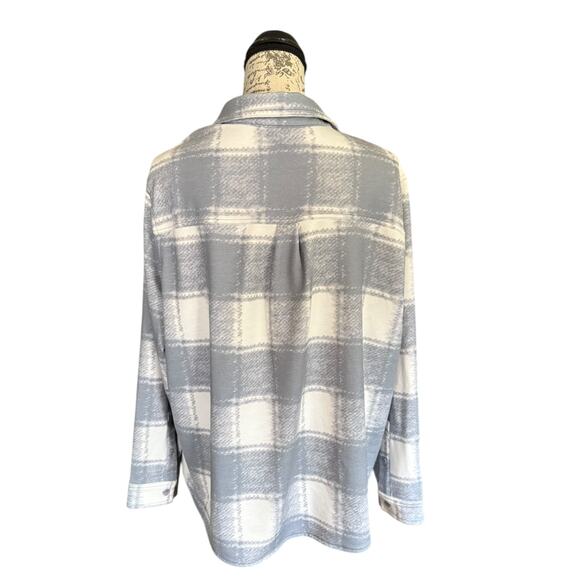32 Degrees Heat Blue & White Cozy Knit Faux Flannel Size XL NWOT - Picture 2 of 4